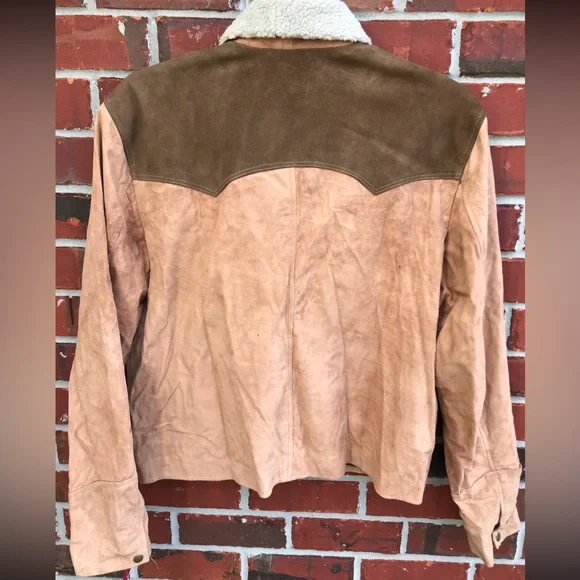 Real Leather Brand Two-Tone Womens Western Leather Jacket Coat. Size 2 XL - Picture 2 of 8